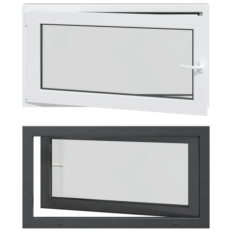 Požeminio lango RISOR 110 x 70 cm PVC ir stiklas Antracito