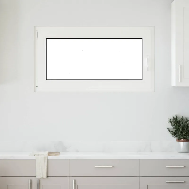 Požeminio lango RISOR 110 x 70 cm PVC ir stiklas Antracito