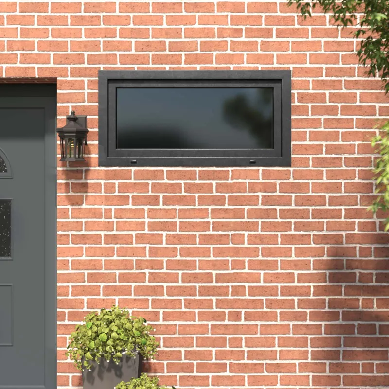 Požeminio lango RISOR 120 x 60 cm PVC ir stiklas Antracito