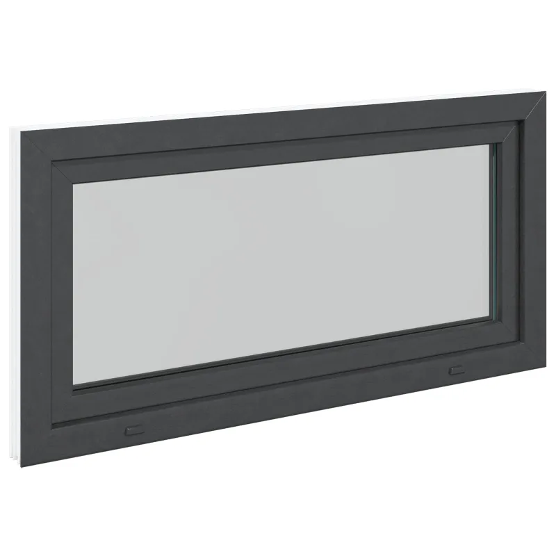 Požeminio lango RISOR 120 x 60 cm PVC ir stiklas Antracito