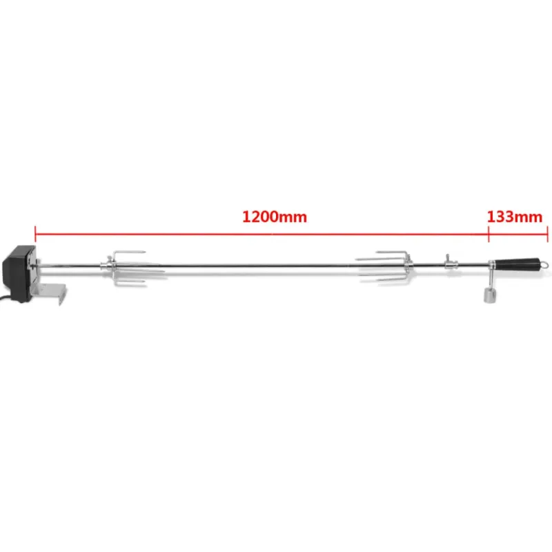 elektrinis griliaus iešmas su plieniniu motoru, 1200 mm