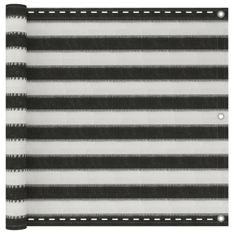 Balkono Pertvara, HDPE, 90x400 cm, Antracito ir Baltos Spalvos
