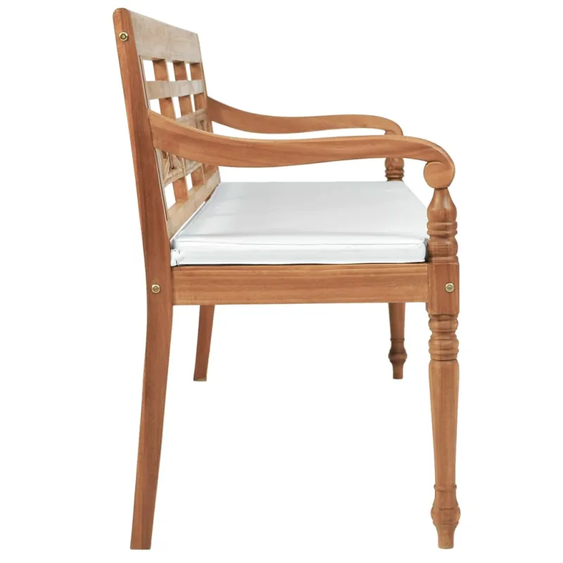 Batavia suoliukas su pagalvėmis, 150 cm, tikmedis