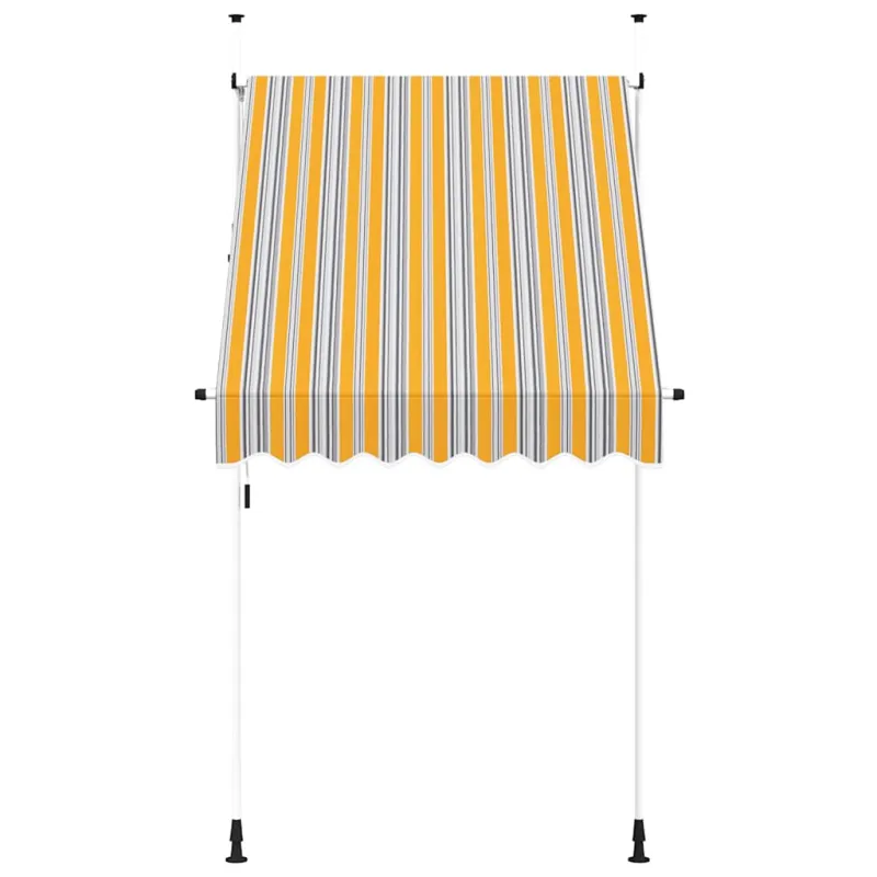 Rankiniu būdu ištraukiama markizė, geltoni/mėlyni dryžiai, 150cm