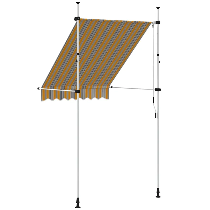 Rankiniu būdu ištraukiama markizė, geltoni/mėlyni dryžiai, 150cm