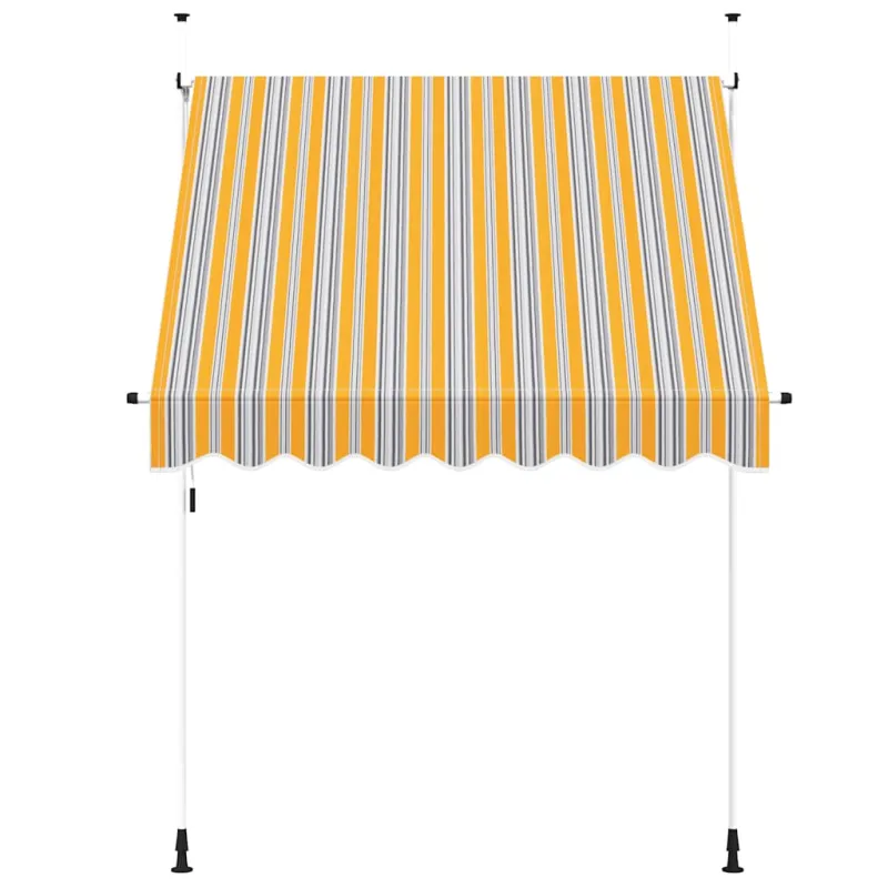 Rankiniu būdu ištraukiama markizė, geltoni/mėlyni dryžiai, 200cm