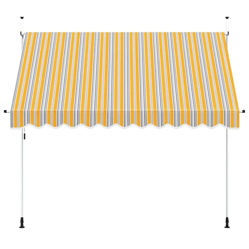 Rankiniu būdu ištraukiama markizė, geltoni/mėlyni dryžiai, 300cm