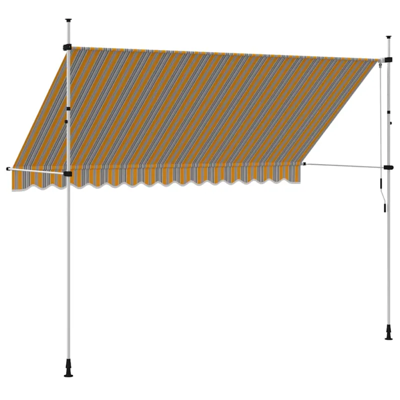 Rankiniu būdu ištraukiama markizė, geltoni/mėlyni dryžiai, 350cm