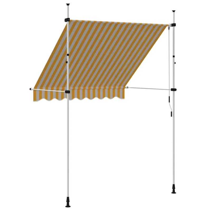 Rankiniu būdu ištraukiama markizė, oranžiniai/balti dryžiai, 200cm
