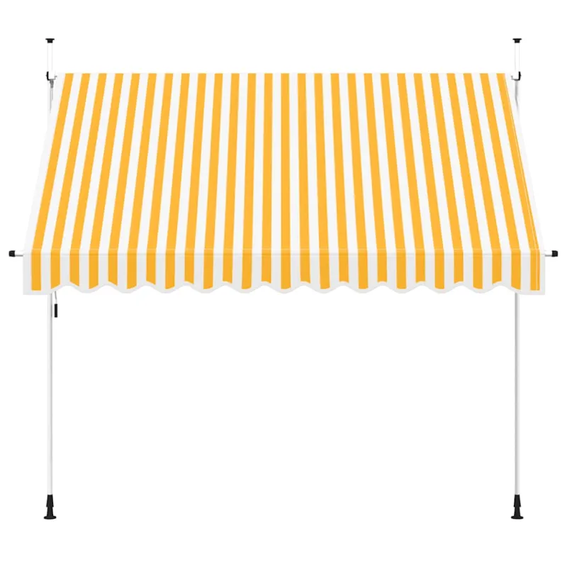 Rankiniu būdu ištraukiama markizė, oranžiniai/balti dryžiai, 300cm