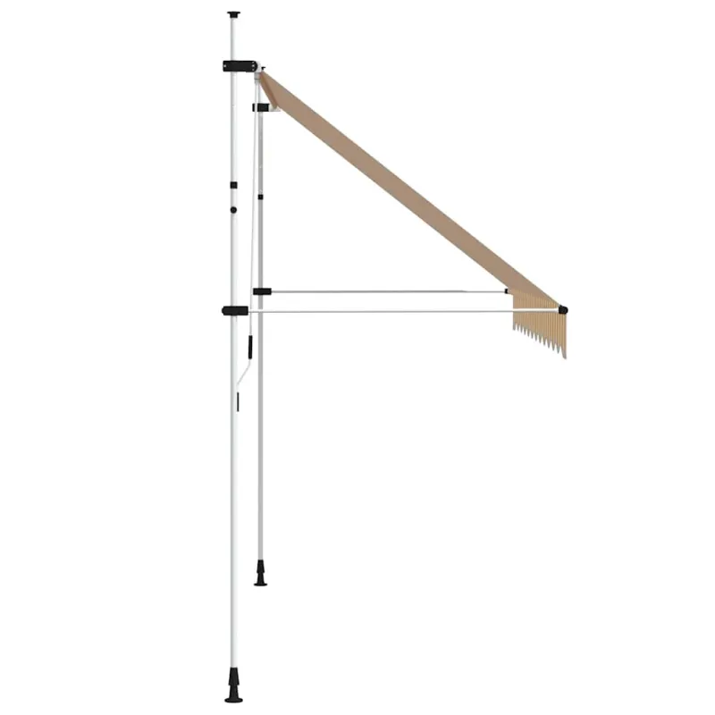Rankiniu būdu ištraukiama markizė, oranžiniai/balti dryžiai, 300cm