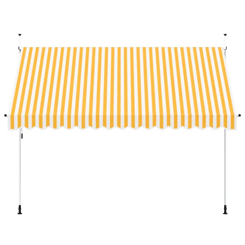 Rankiniu būdu ištraukiama markizė, oranžiniai/balti dryžiai, 350cm