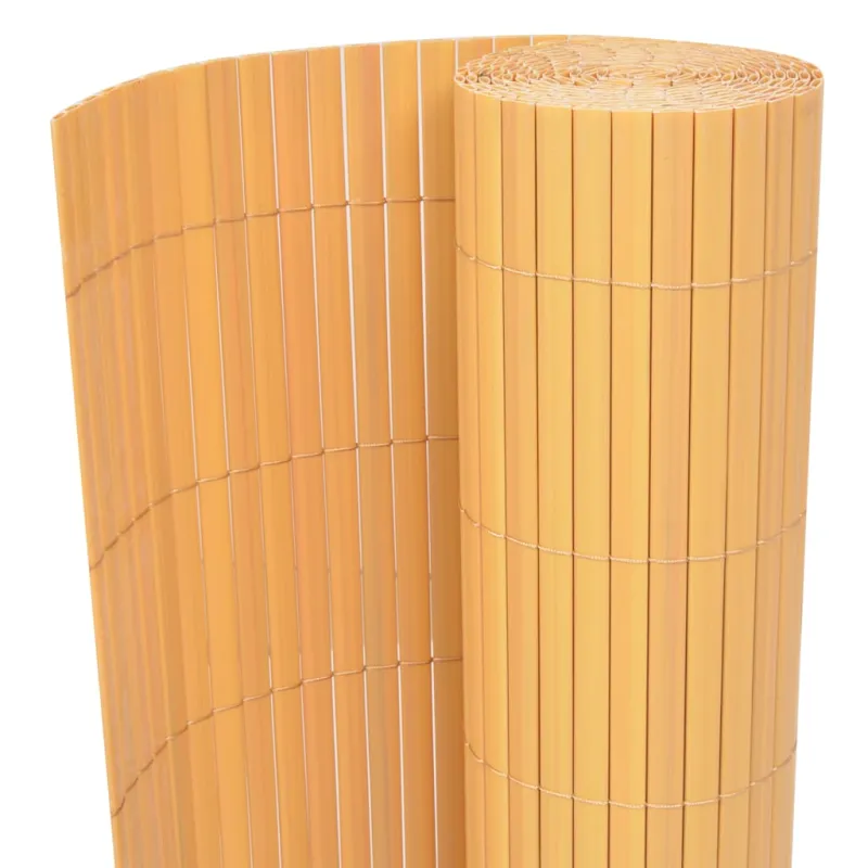 Dvipusė sodo tvora, geltona, 90x300cm, PVC