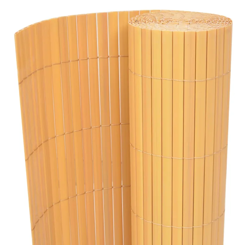 Dvipusė sodo tvora, geltona, 90x500cm, PVC