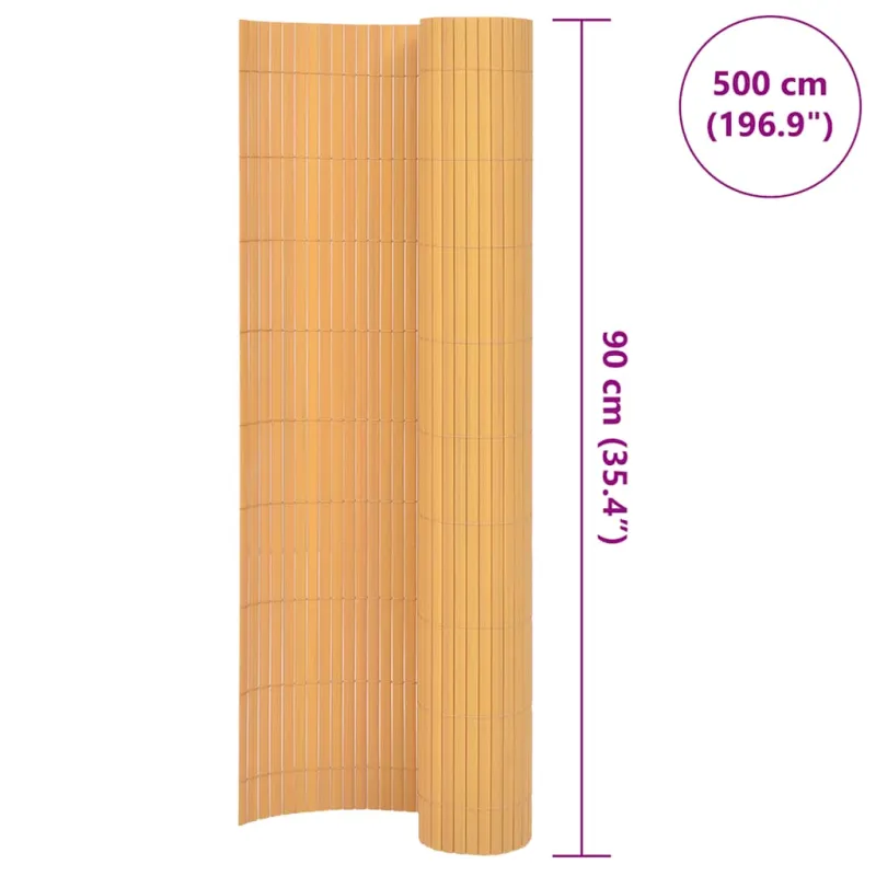 Dvipusė sodo tvora, geltona, 90x500cm, PVC