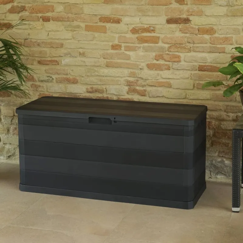 Sodo daiktadėžė, juoda, 117x45x56 cm