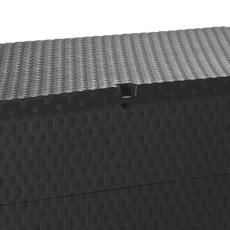 Sodo daiktadėžė, antracito spalvos, 120x56x63cm, PP ratanas
