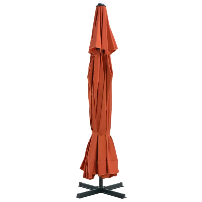 Lauko skėtis nuo saulės su aliuminio stulpu, terakota, 500cm