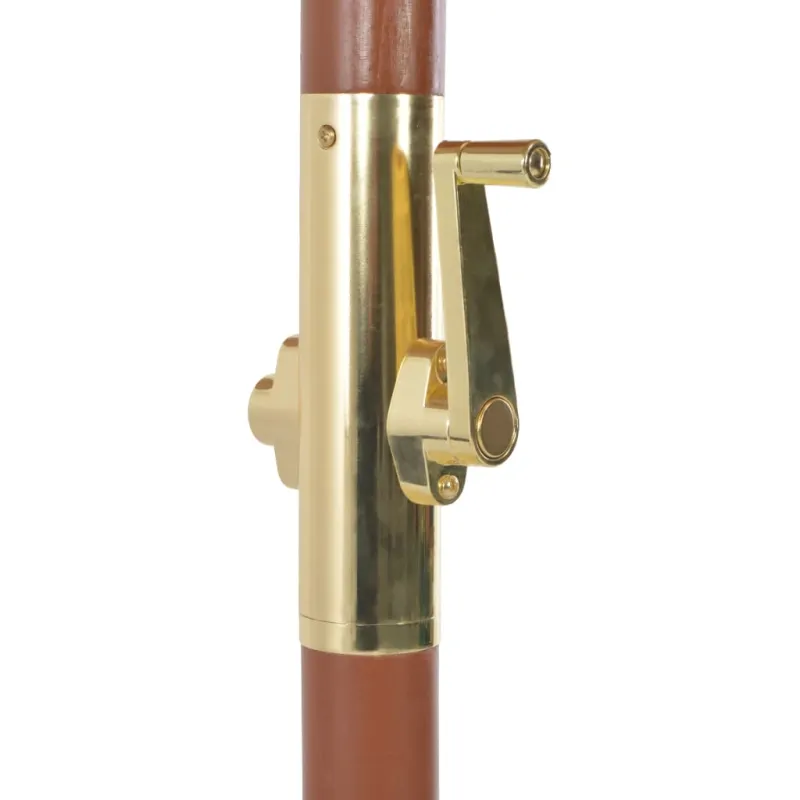 Lauko skėtis nuo saulės su mediniu stulpu, taupe spalvos, 300cm