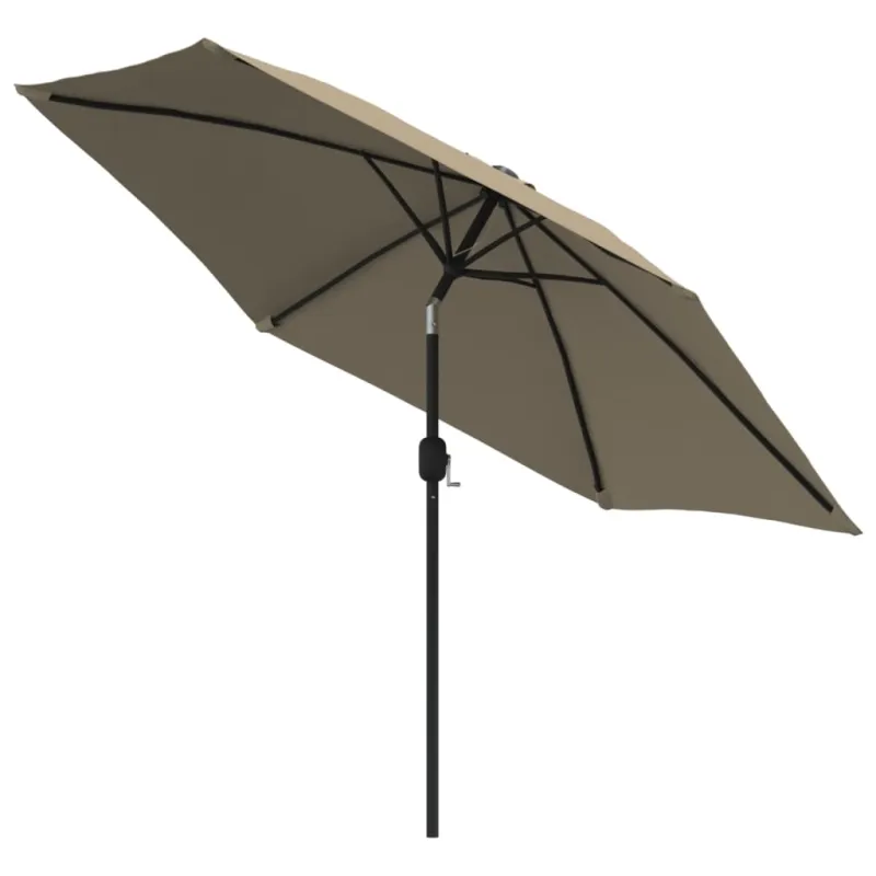Lauko skėtis nuo saulės su metaliniu stulpu, taupe, 300cm