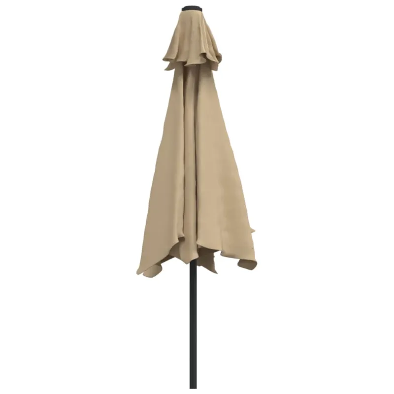 Lauko skėtis nuo saulės su metaliniu stulpu, taupe, 300cm