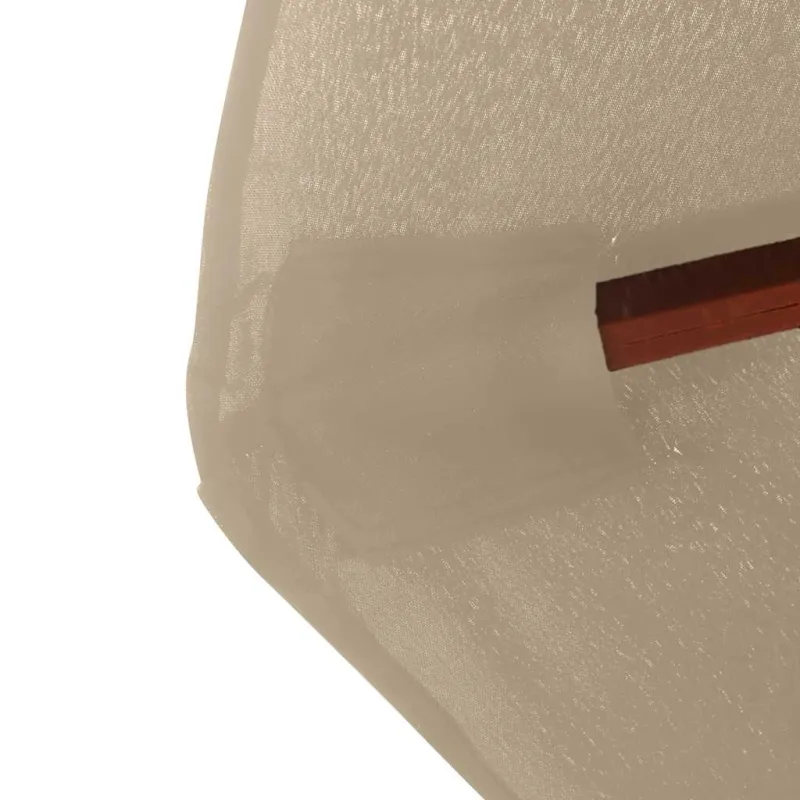 Lauko skėtis nuo saulės su mediniu stulpu, taupe spalvos, 350cm