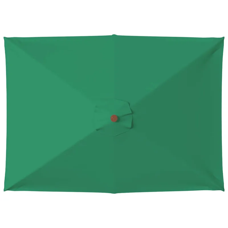 Lauko skėtis nuo saulės su mediniu stulpu, žalias, 150x200cm