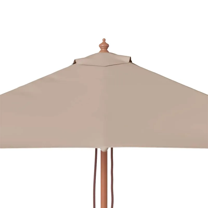 Lauko skėtis nuo saulės su mediniu stulpu, taupe, 150x200cm
