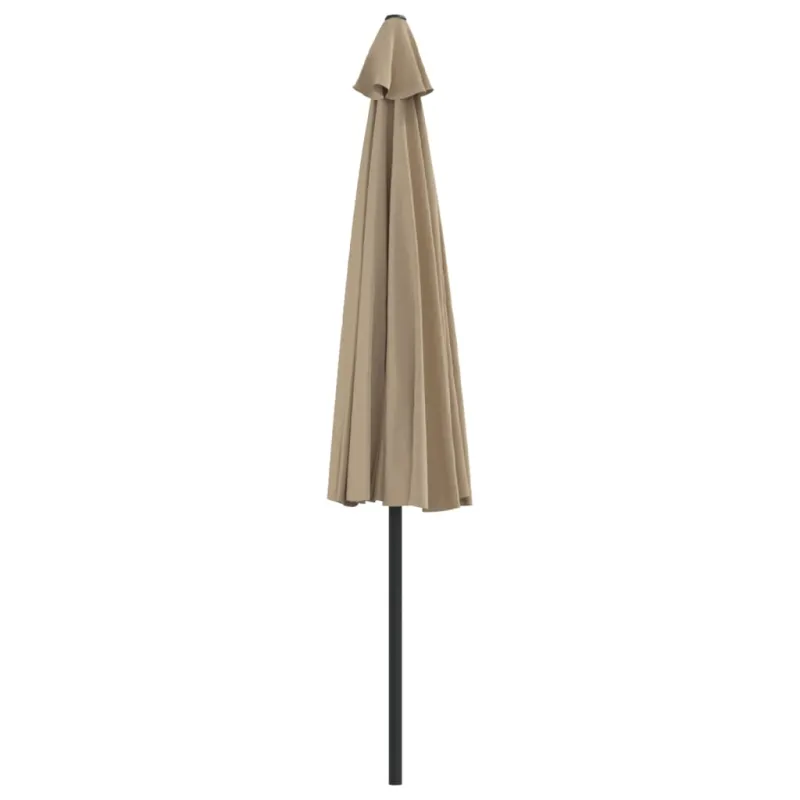 Balkono skėtis su aliuminio stulpu, taupe, 300x155cm, pusinis
