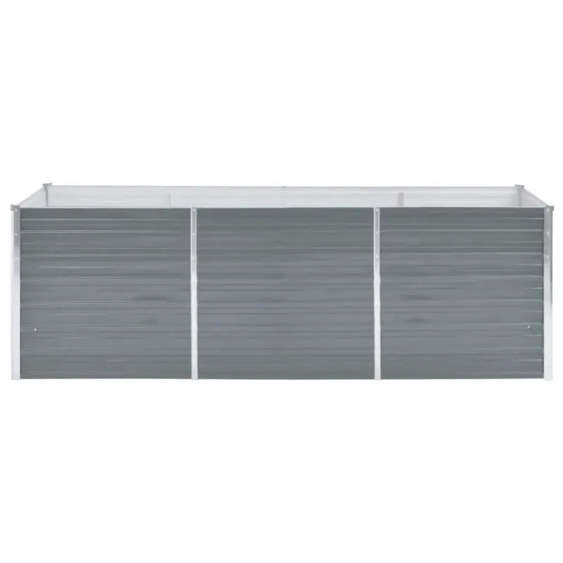 Lovelis, pilkas, galvanizuotas plienas, 240x80x77cm