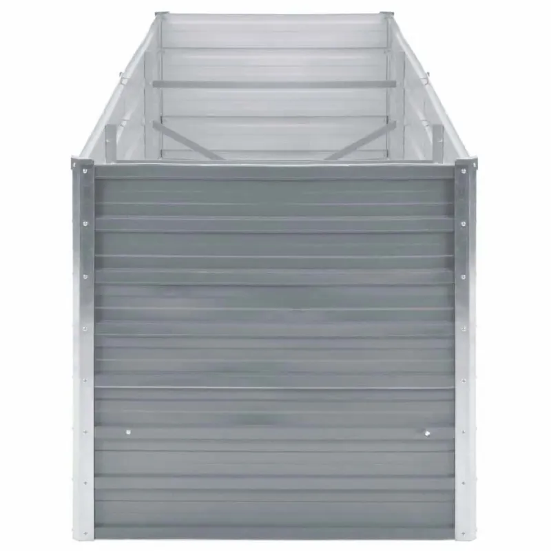 Lovelis, pilkas, galvanizuotas plienas, 240x80x77cm