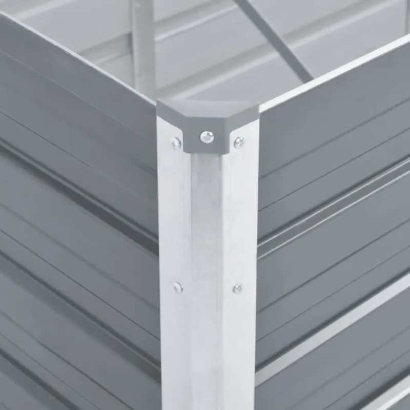 Lovelis, pilkas, galvanizuotas plienas, 240x80x77cm