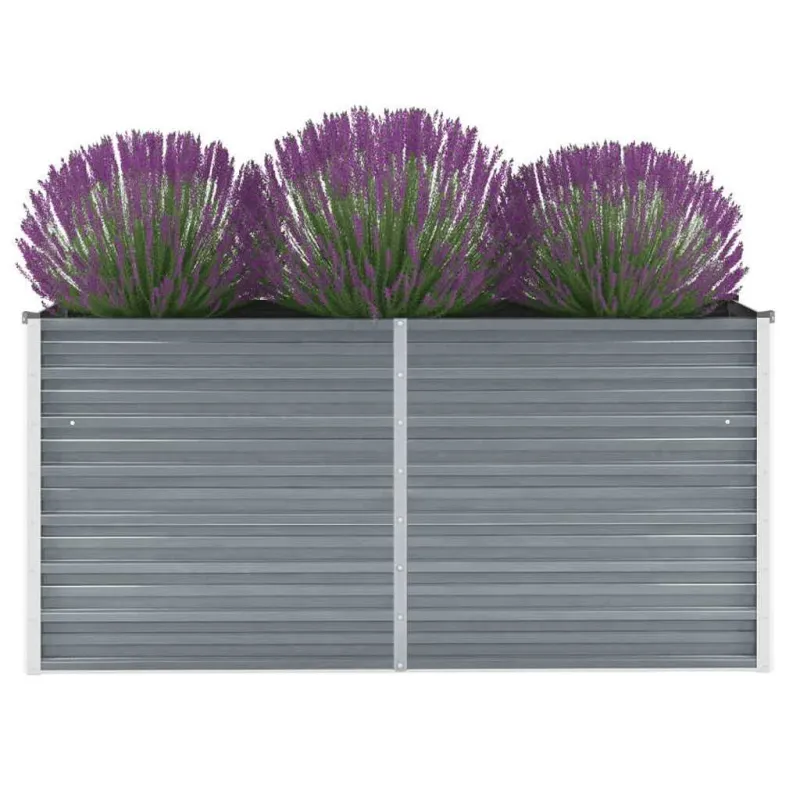 Lovelis, pilkos spalvos, 160x40x77cm, galvanizuotas plienas