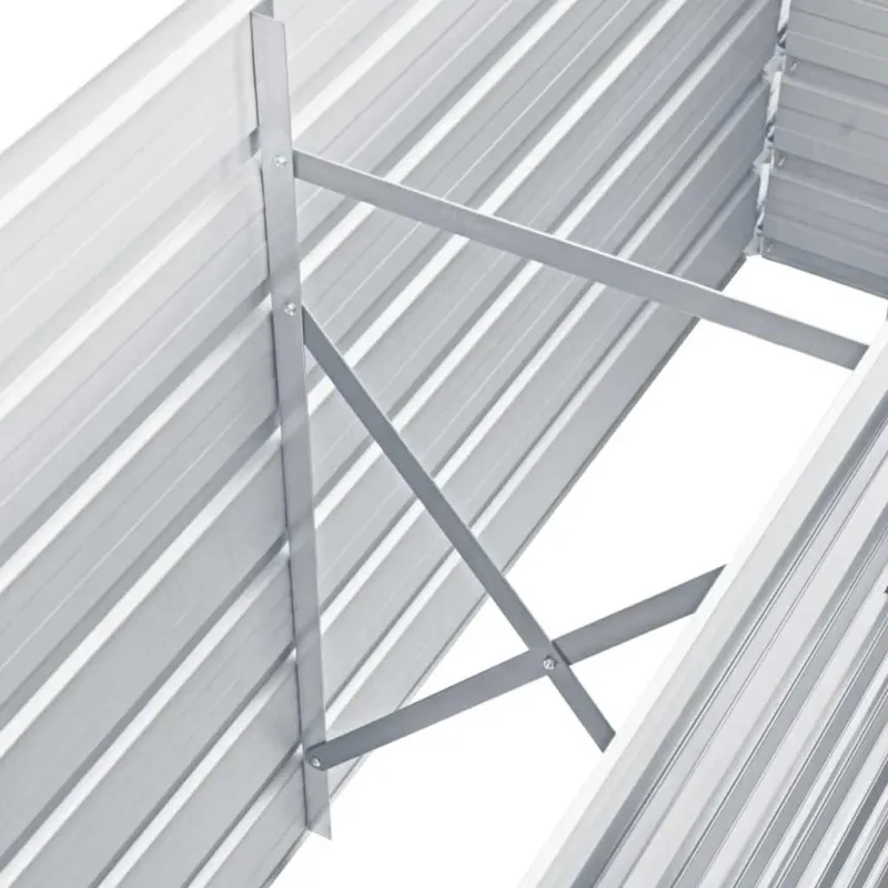 Lovelis, pilkos spalvos, 160x40x77cm, galvanizuotas plienas
