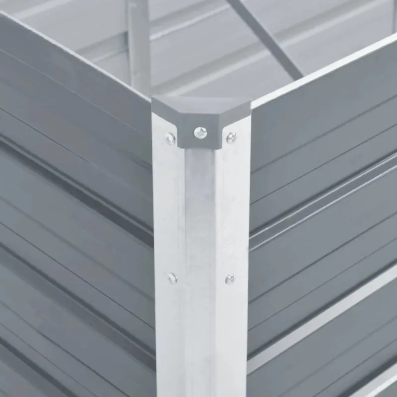 Lovelis, pilkos spalvos, 160x40x77cm, galvanizuotas plienas