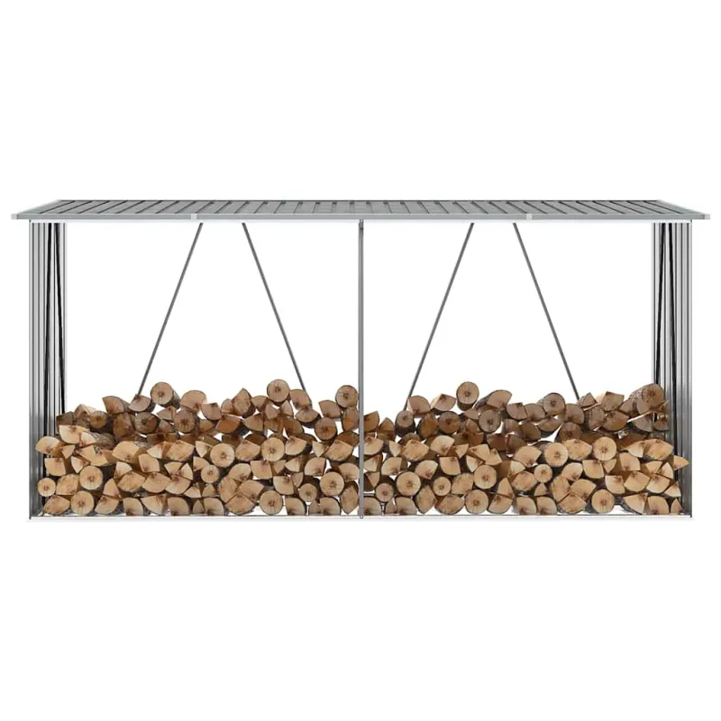 Sodo malkinė, galvanizuotas plienas, 330x84x152cm, pilka