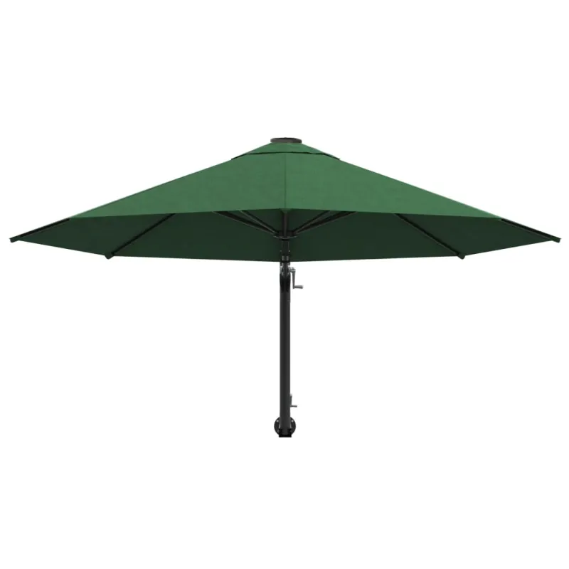Prie sienos montuojamas skėtis su stulpu, žalias, 300cm