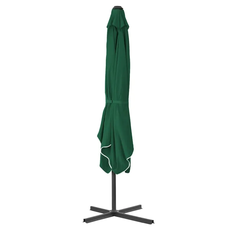 Lauko skėtis nuo saulės su plieniniu stulpu, žalias, 250x250cm