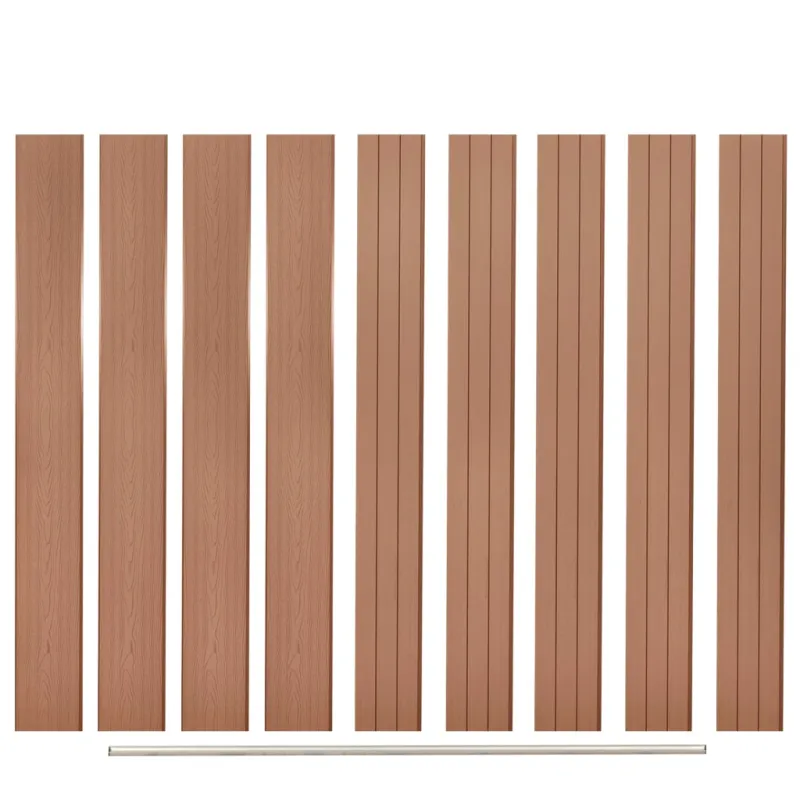 Atsarginės tvoros lentos, 9vnt., rudos, 170cm, WPC