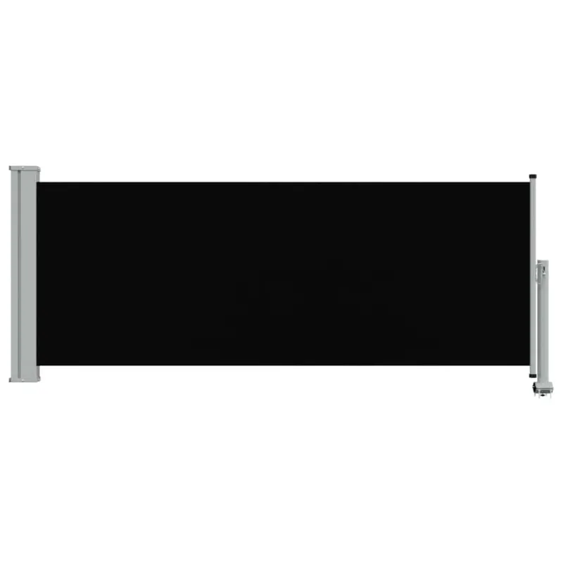 Ištraukiama šoninė kiemo pertvara, juodos spalvos, 100x300cm