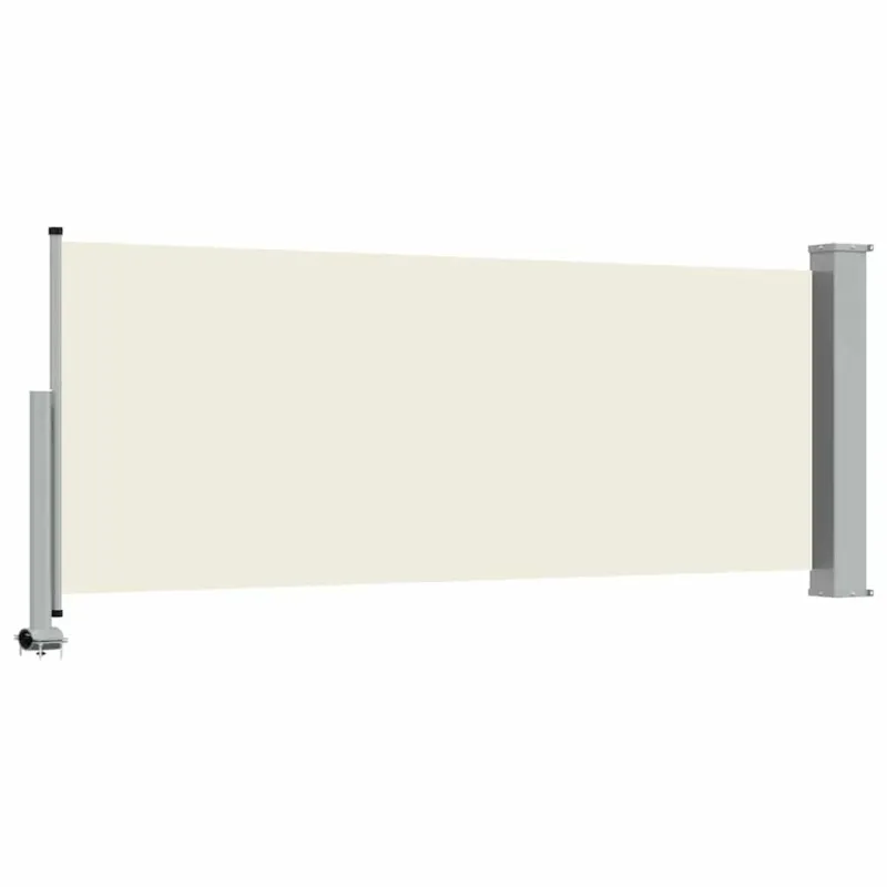 Ištraukiama šoninė kiemo pertvara, kreminės spalvos, 100x300cm