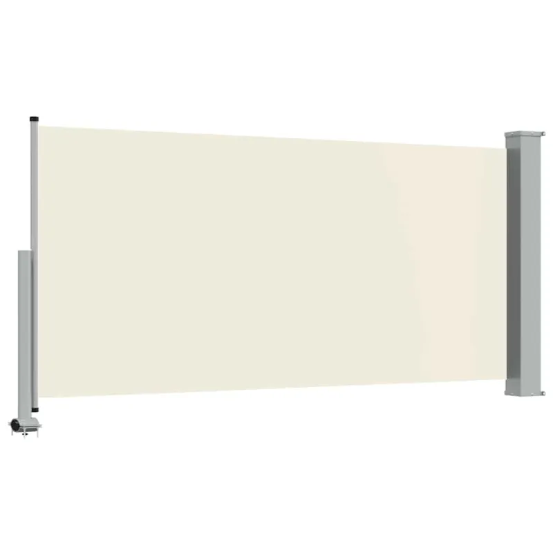Ištraukiama šoninė kiemo pertvara, kreminės spalvos, 120x300cm