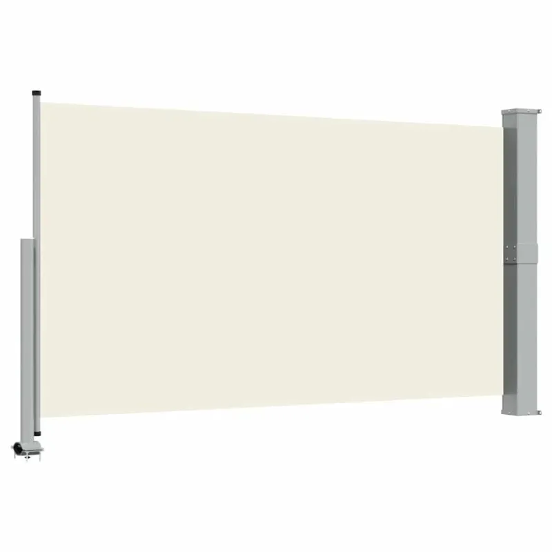 Ištraukiama šoninė kiemo pertvara, kreminės spalvos, 140x300cm