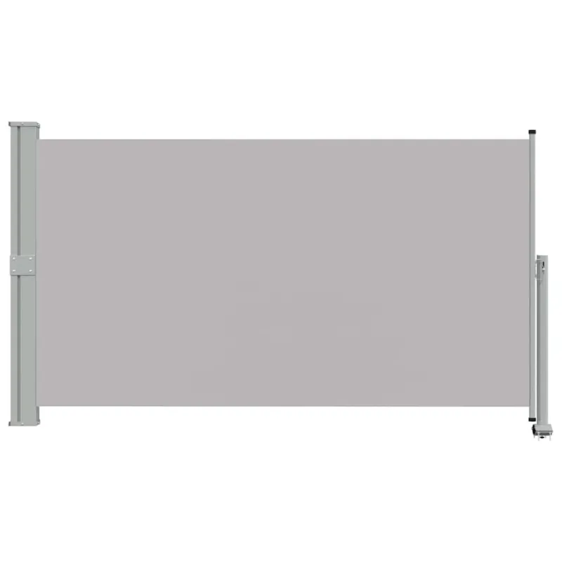 Ištraukiama šoninė kiemo pertvara, pilkos spalvos, 140x300cm