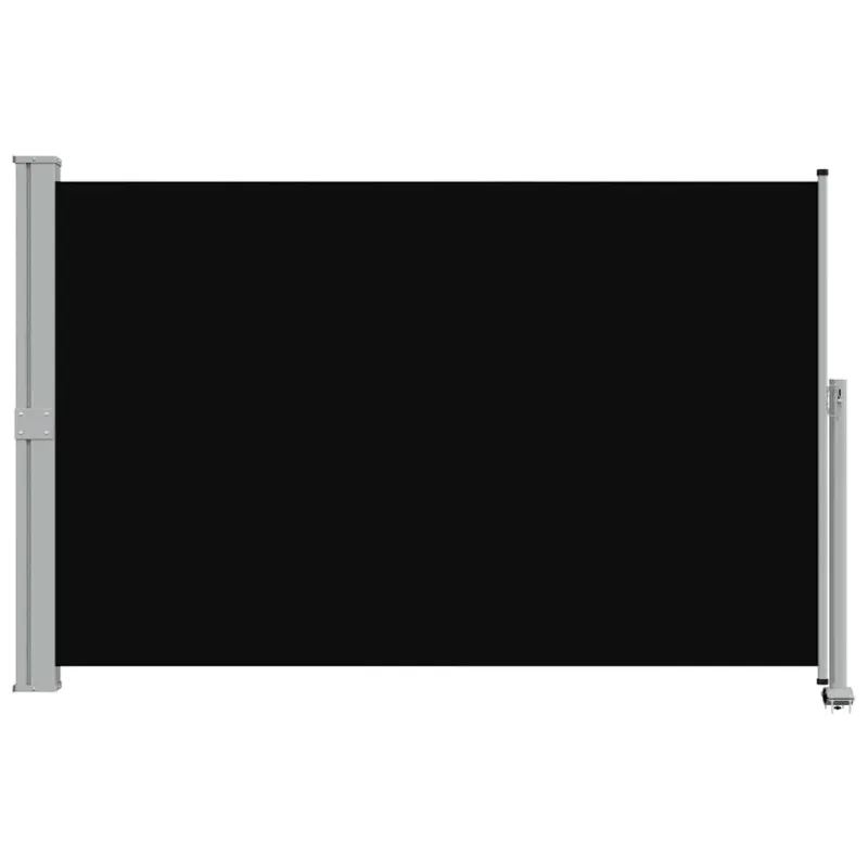 Ištraukiama šoninė kiemo pertvara, juodos spalvos, 160x300cm