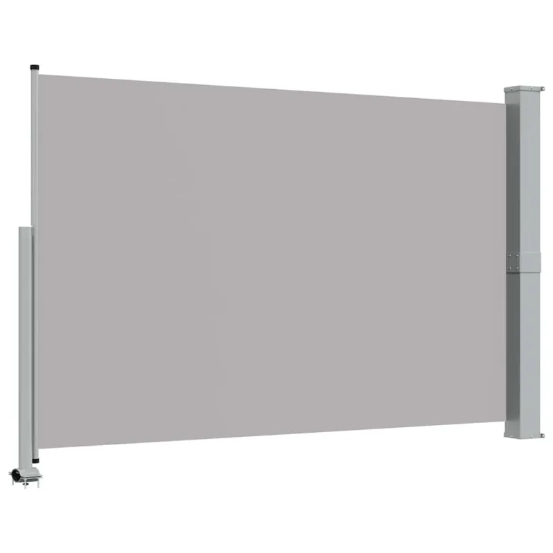 Ištraukiama šoninė kiemo pertvara, pilkos spalvos, 160x300cm