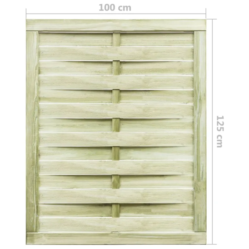 Sodo vartai, žali, 100x125cm, impregnuota pušies mediena