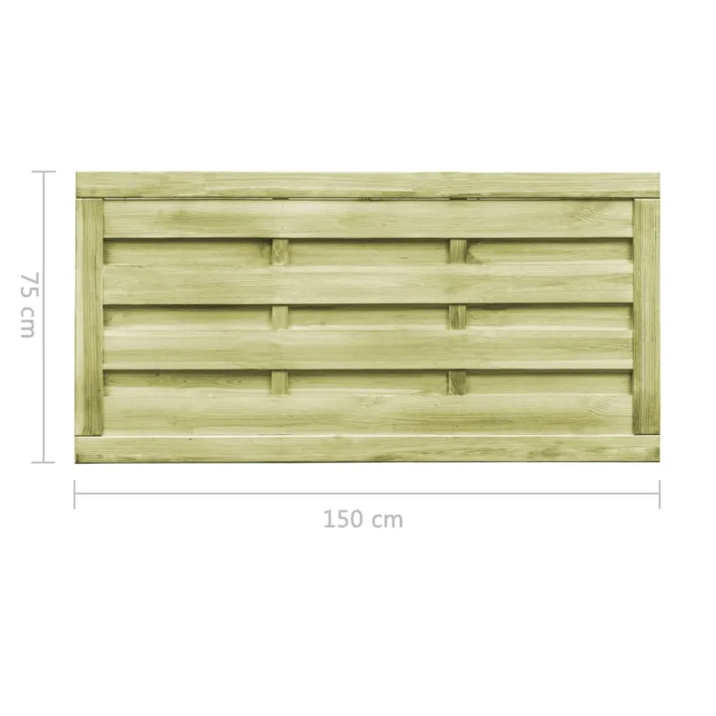 Sodo vartai, 2vnt., žali, 150x75cm, impregnuota pušies mediena