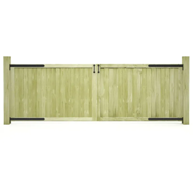 Sodo vartai, 2vnt., 300x100cm, impregnuota pušies mediena
