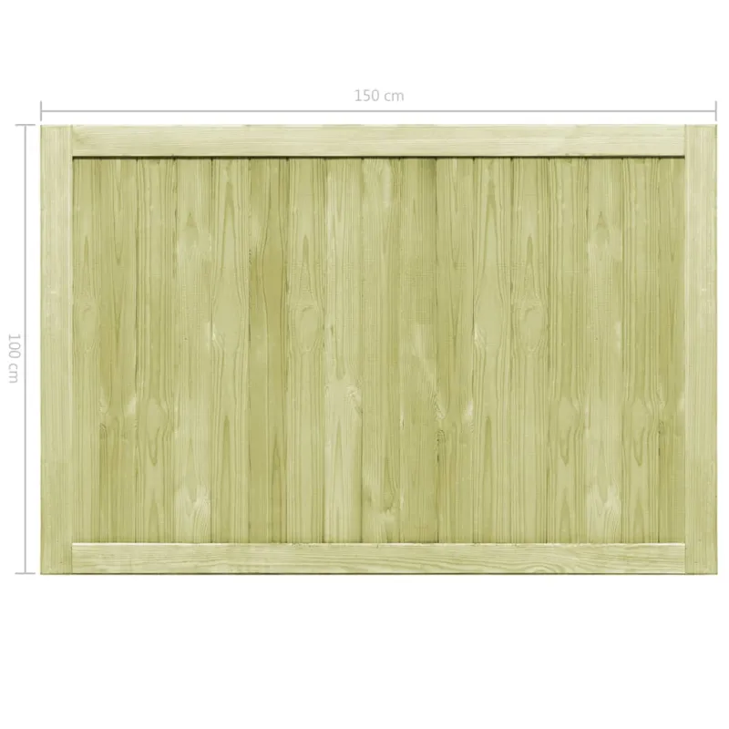 Sodo vartai, 2vnt., 300x100cm, impregnuota pušies mediena